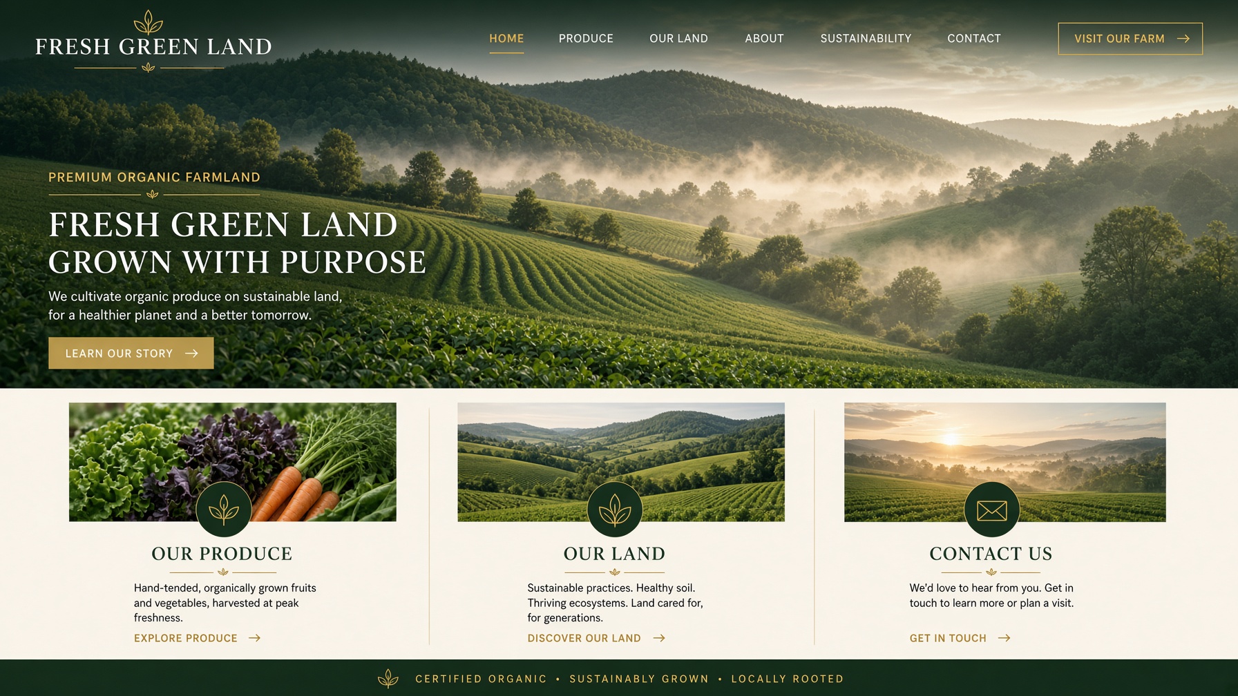 Настолен изглед на Fresh Green Land